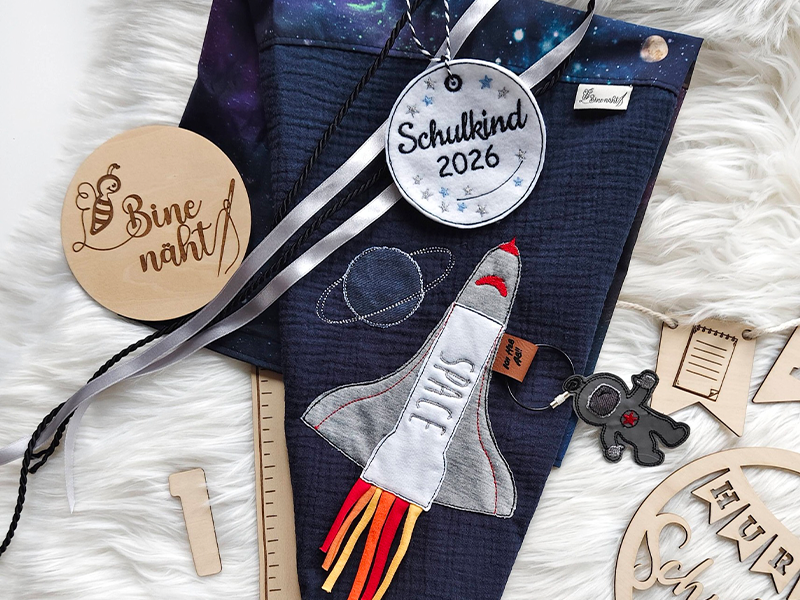 Schulkind Kitakind Anhänger - ITH-Stickdatei